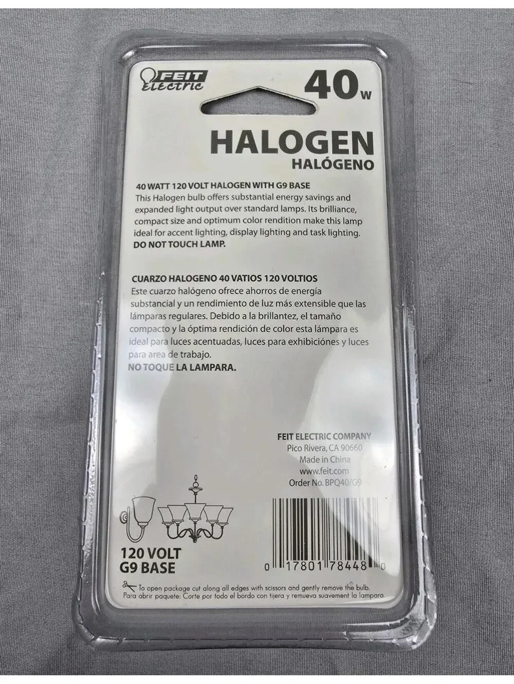 Feit Electric 40 Watt Halogen LED Bulb G9 Base 120 Volt Single Pack